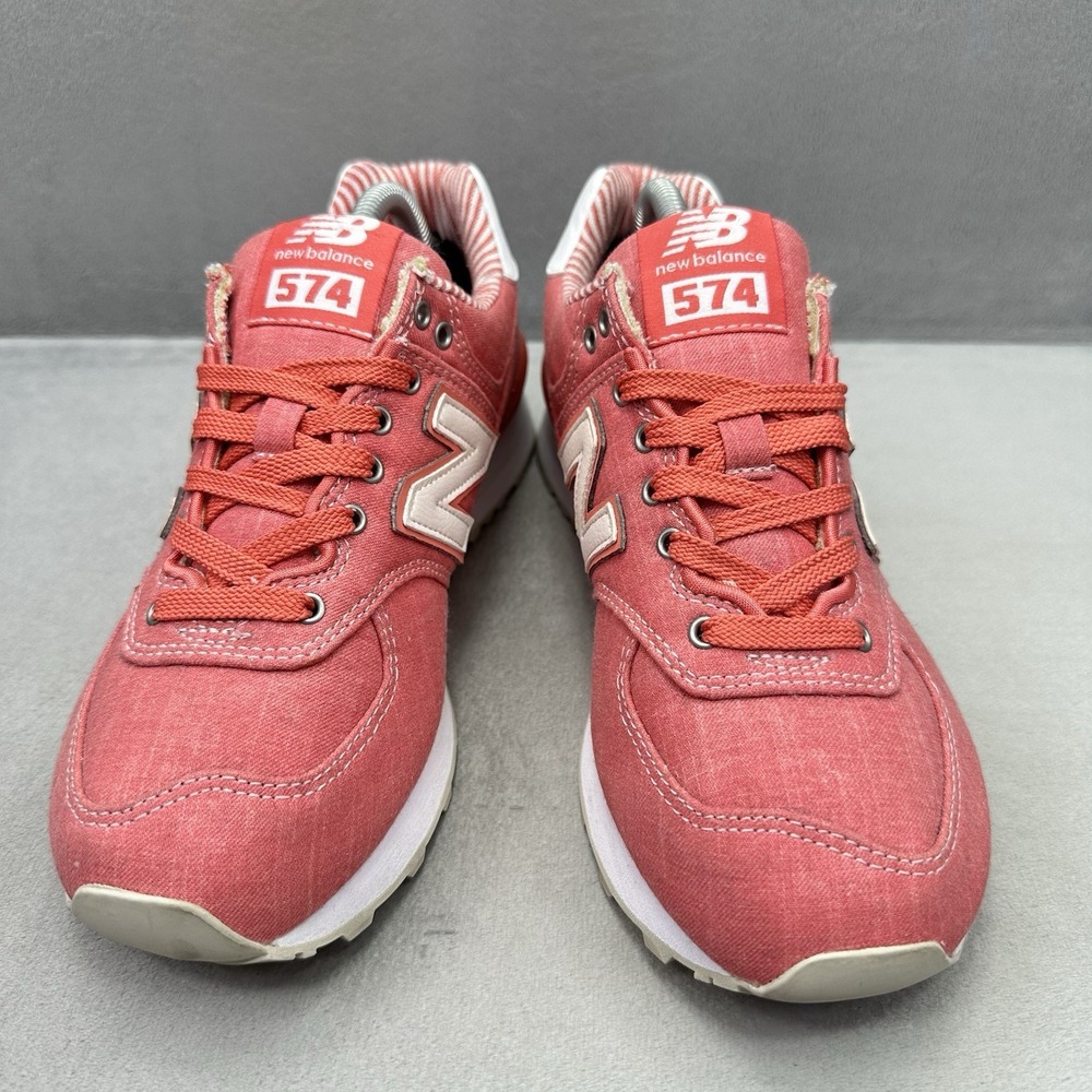 Womens Size 6.5 (B) New Balance 574 Shoes Spiced Coral Athletic Casual Sneakers - Picture 2 of 8
